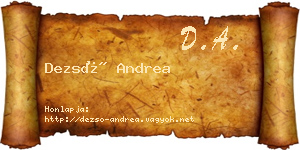 Dezső Andrea névjegykártya